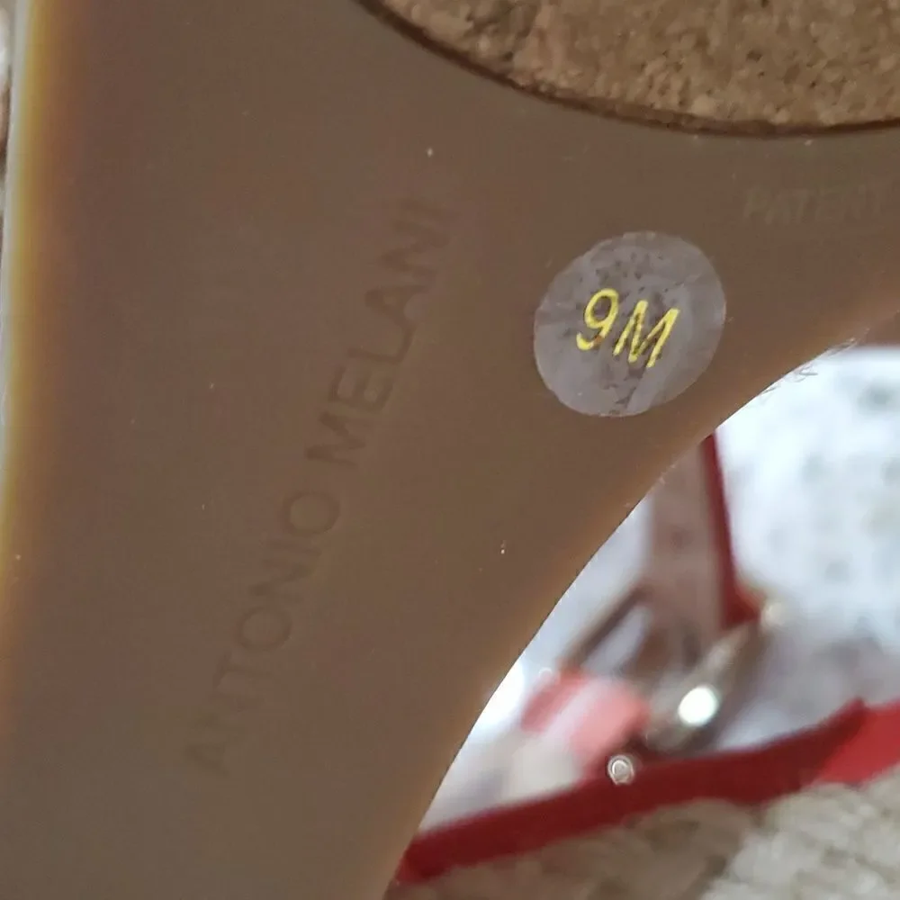 Antonio Melani womans cork wedge, size 9, nwot